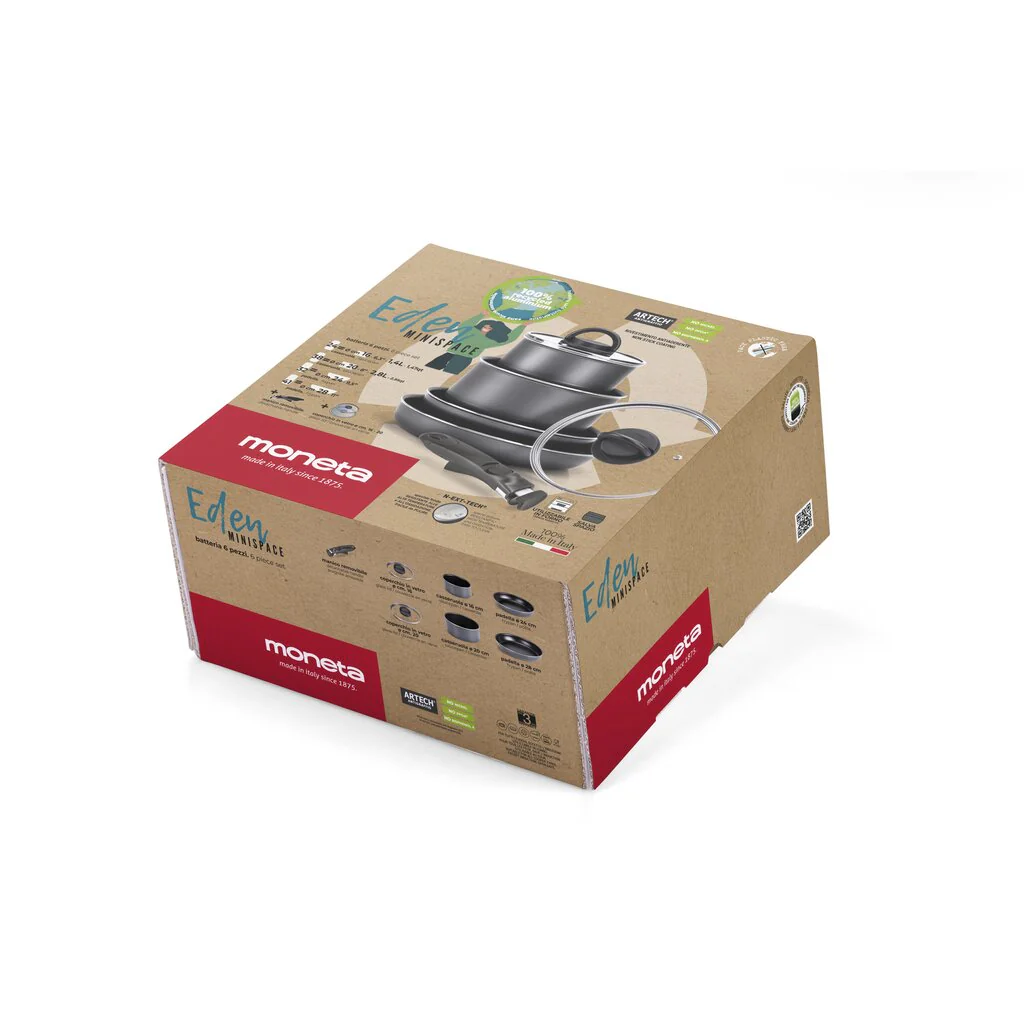 BATTERIA 6 PZ CON MANICO REMOVIBILE MONETA EDEN - Image 2