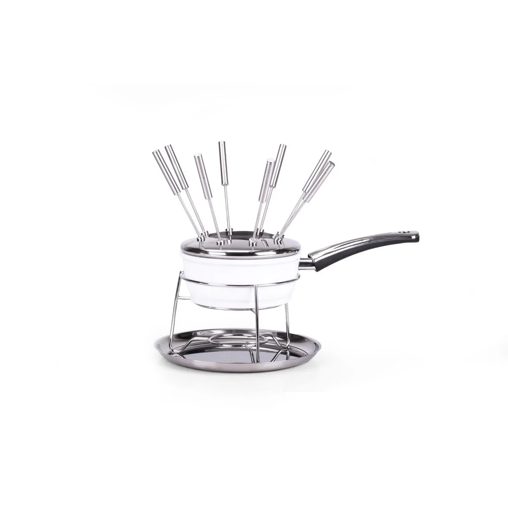 Berndes Set per Fonduta con casseruola bianca 18cm
