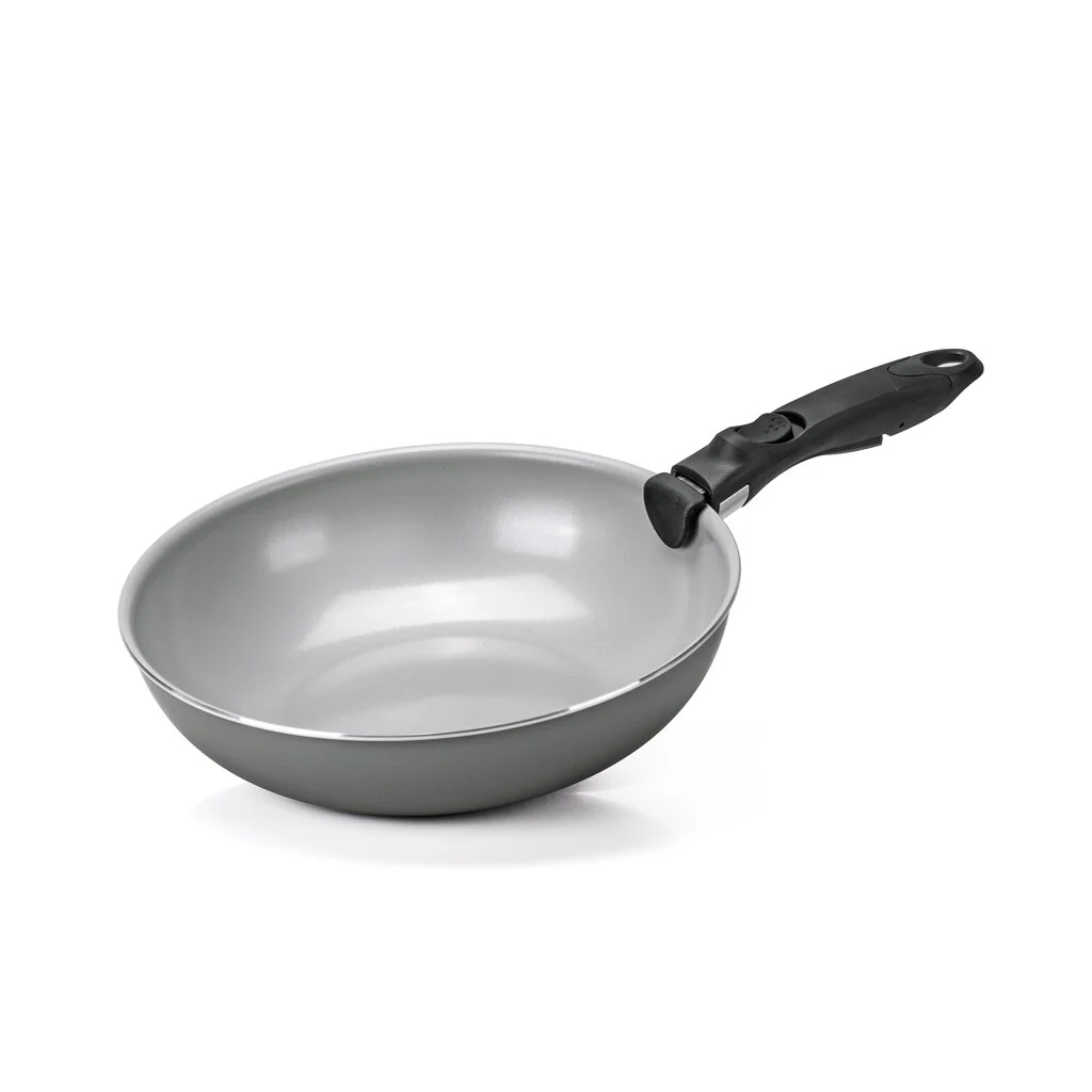 Moneta Melodia Set da 6 pezzi Melodia Minispace: Padella 24 cm Wok 28 cm Casseruole 16–20 cm Coperchi in vetro 16–20 cm 2 manici removibili - Image 5