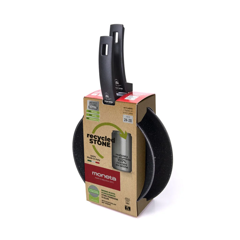 SET DI PADELLE 24 + 28 CM MONETA RECY LIGHT - Image 2